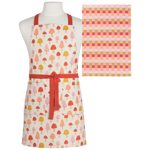 Toadstool Apron and Tea Towel Set