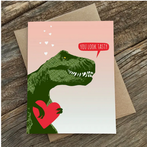 You Look Tasty T-Rex Card