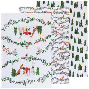 Forest Fete Floursack Tea Towel Set of 3,