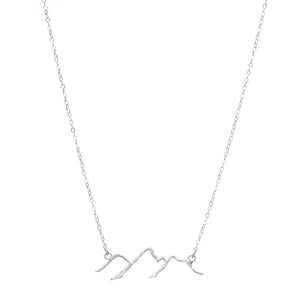 Mountain Silver Plated Necklace