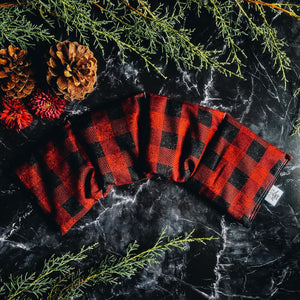 Neck Warmer, Distressed Red Plaid