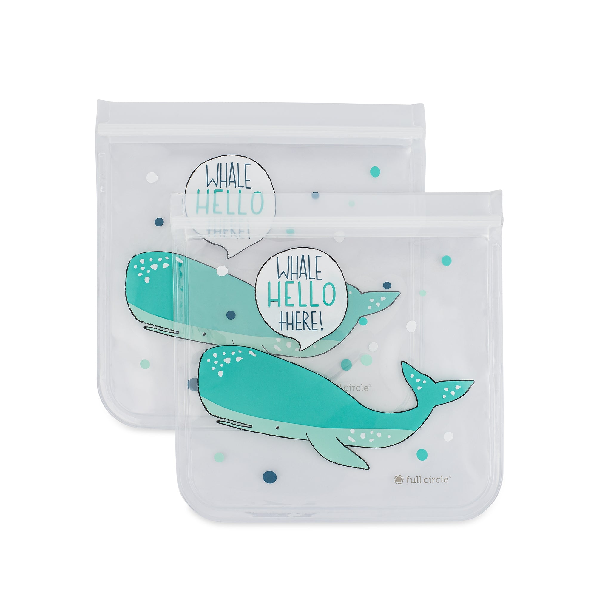 Sandwich Bag Set of 2, Whale Hello