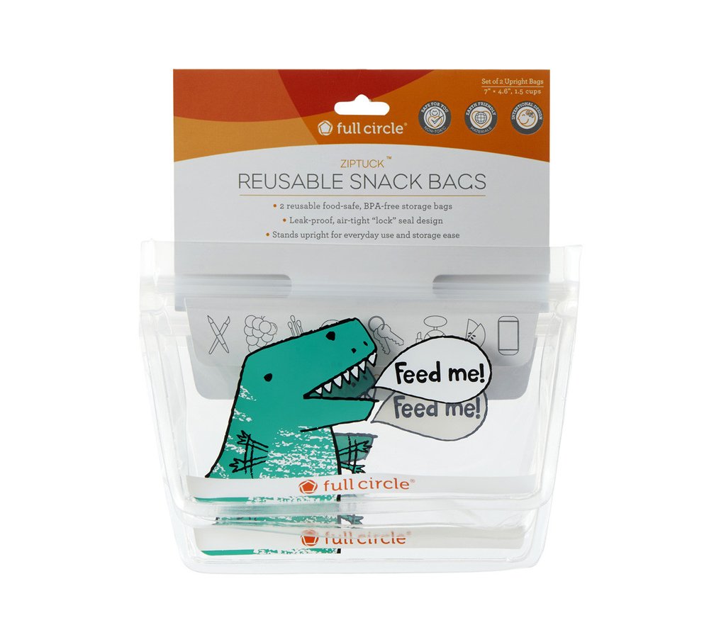 Zip Tuck Snack Bag Dinosaur