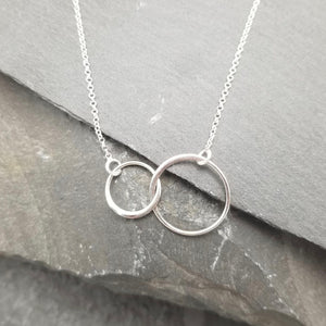 Necklace, Two Silver Circles