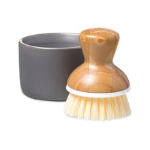 Grey Bubble Up Soap Dispenser & Dish Brush Set