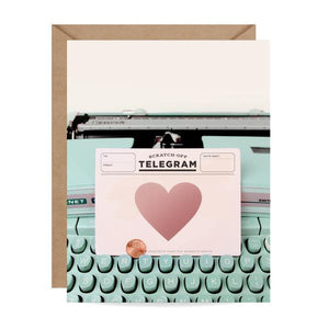 Typewriter Telegram Scratch Off Card