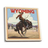 Bronco Wyoming Ceramic Coaster