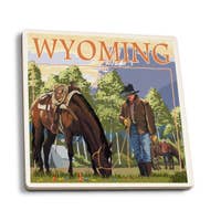 Ceramic Coaster, Camp Cowboy