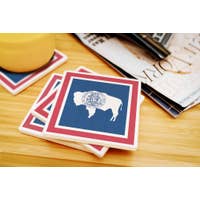 Ceramic Coaster, Wyoming Flag