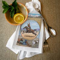 Vintage Wyoming Tea Towel