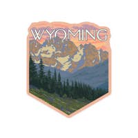 Wyoming Alpine Glow Sticker