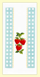 Blue Strawberry Tea Towel