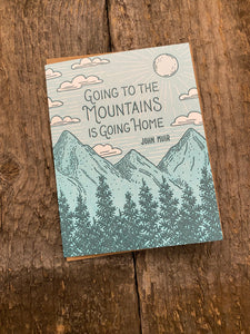 Muir Quote Going Home Card