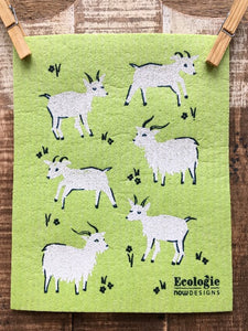 Goats Do Roam Swedish Dishcloth