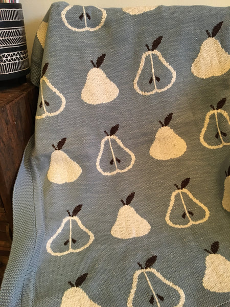 Blue Pears Baby Blanket