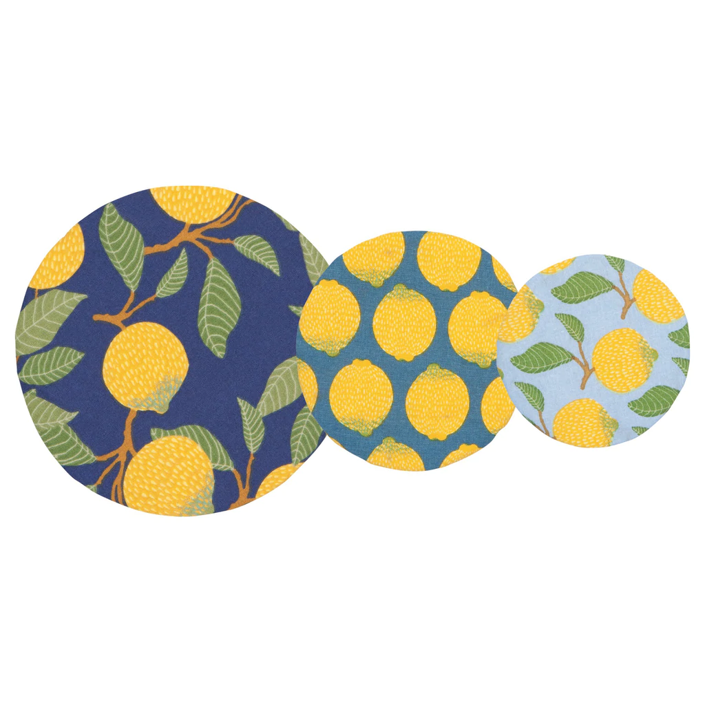 Mini Bowl Covers, Lemons, Set of 3
