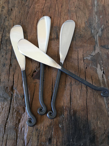 Hand-Forged Canape Knives, Set of 4