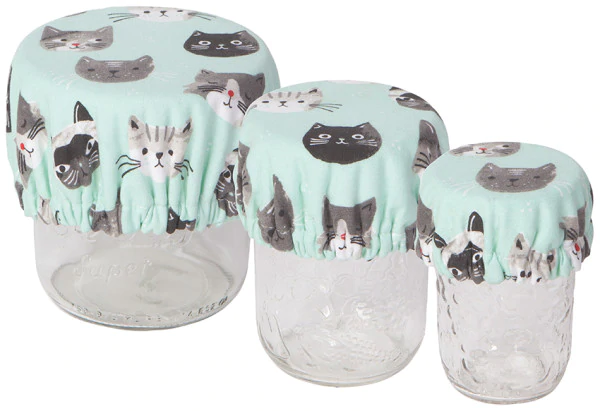 Cats Mini Bowl Covers, Set of 3
