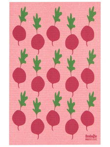 Swedish Dish Towel,  Radishes