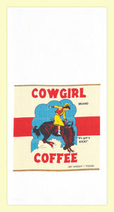 Cowgirl Coffee Tea Towel