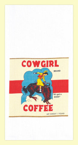 Cowgirl Coffee Tea Towel