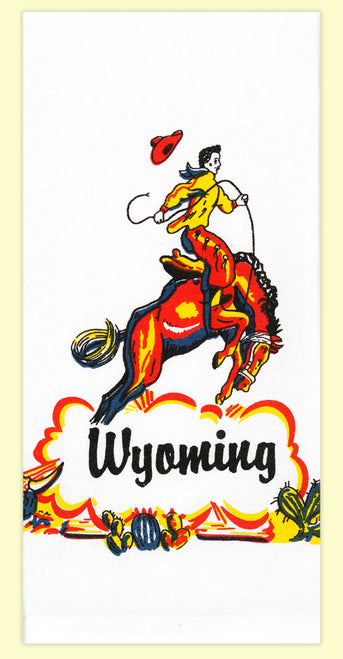 Wyoming Cowboy Tea Towel