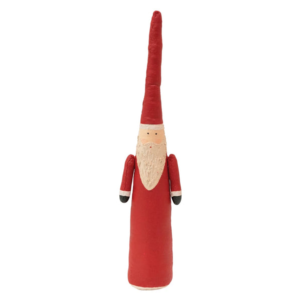 Tall Hand-Painted Canvas Santa