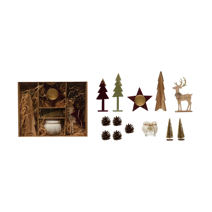 Candle Garden Kit, Star & Trees Set of 13